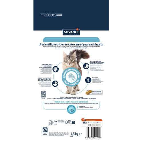 ADVANCE 1.5kg Veterinary Diets ((Gastroenteric)) Cat Dry 處方貓乾糧 腸胃專用 1.5公斤 (AD21503) ADVANCE 1.5kg Veterinary Diets ((Gastroenteric)) Cat Dry 處方貓乾糧 腸胃專用 1.5公斤 (AD21503)