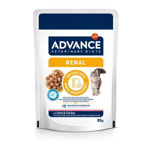 ADVANCE 85g Veterinary Diets ((Renal)) Cat Pouch 處方貓濕糧 腎臟專用 (AD25974) 85克X12原盒