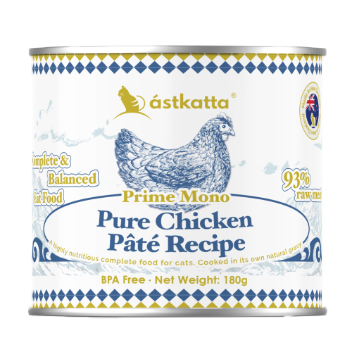 Astkatta 180g Prime Mono ((Pure Chicken Pate Recipe)) 純雞肉純淨天然肉醬配方 純溯系列 主食罐 180克 (P00211) 紐西蘭製造