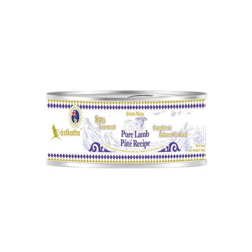 Astkatta 80g Prime Mono ((Pure Lamb Pate Recipe)) 純羊肉純淨天然肉醬配方 純溯系列 主食罐 80克 (P00207) 紐西蘭製造