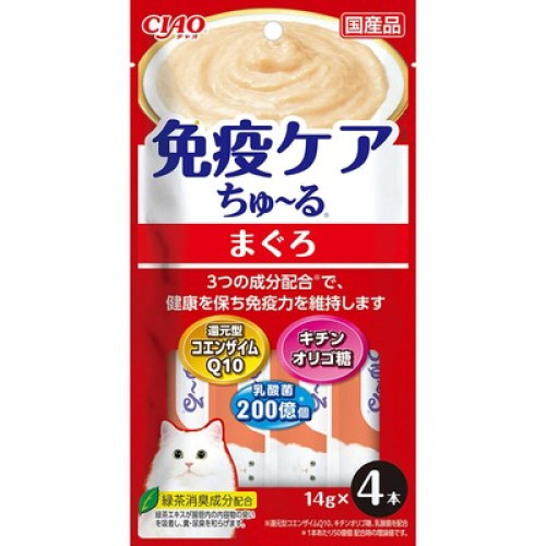 CIAO SC416 免疫護理 金槍魚 肉泥貓小食 (日本製) 14g X 4 (EXP: 02月/2028)