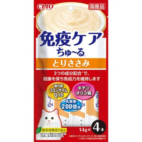 CIAO SC418 免疫護理 雞柳 肉泥貓小食 (日本製) 14g X 4 (EXP: 10月/2027)