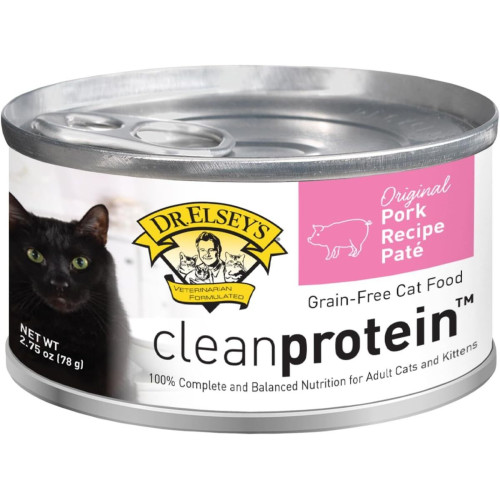 [斷貨中, 未有返貨日期, 可預訂等貨到] Dr.Elsey's Clear Protein Grain-Free Pork Recipe Pate 2.75oz 艾思醫生 簡單蛋白無穀物 全齡貓主食罐 豬肉配方