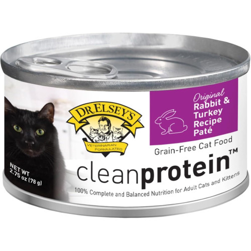 [斷貨中, 未有返貨日期, 可訂貨等貨到]  Dr.Elsey's Clear Protein Grain-Free Rabbit & Turkey Recipe Pate 2.75oz 艾思醫生 簡單蛋白無穀物 全齡貓主食罐 兔肉+火雞配方