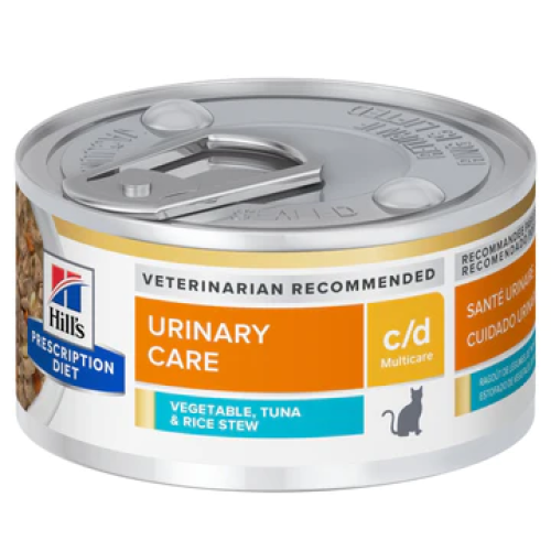 Hill's Prescription Diet c/d Multicare (#3385) cat wet 泌尿道處方罐頭 Urinary Care Vegetable, Tuna & Rice Stew 燉蔬菜吞拿魚 2.9oz X 24罐 [訂貨需時5-7天]