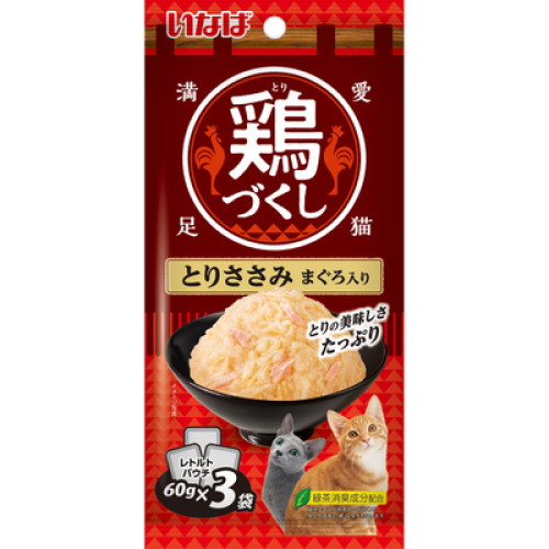 Inaba QCR-91 [全雞宴軟包] 雞肉配吞拿魚 貓濕包 (60g X3) 
