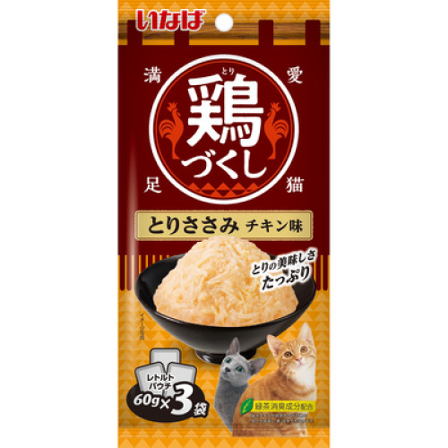 Inaba QCR-93 [全雞宴軟包] 雞肉 雞肉味 貓濕包 (60g X3) 