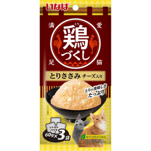 Inaba QCR-94 [全雞宴軟包] 雞肉 芝士味 貓濕包 (60g X3) 