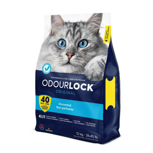 {新舊包裝隨機} Intersand Odour Lock 12kg 加拿大鎖臭40天無塵礦物砂 12kg【OL藍12kg】