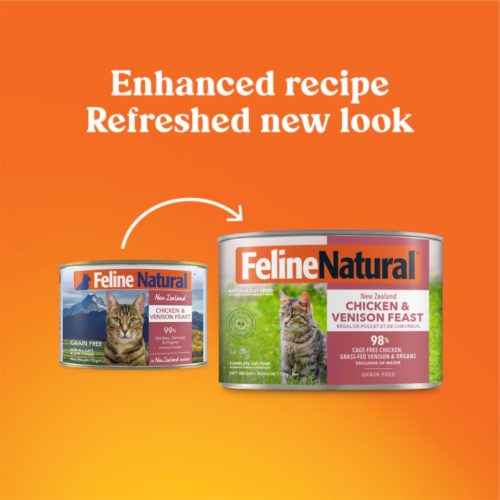 F9 Feline Natural 6oz ((Chicken & Venison Feast)) cat can 無穀物全齡貓 主食貓罐頭 雞鹿盛宴 170g (F9-C-CV170) 原裝行貨 (新包裝 升級版) K9大棗