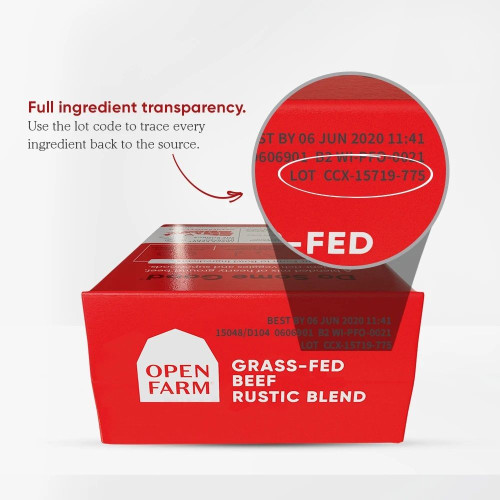 OPEN FARM 5.5oz Grass-Fed Beef Rustic Blend 美國貓濕糧 [方盒-紅] 草飼牛燉肉配方 5.5oz 新包裝 (EXP: 7月/2027)