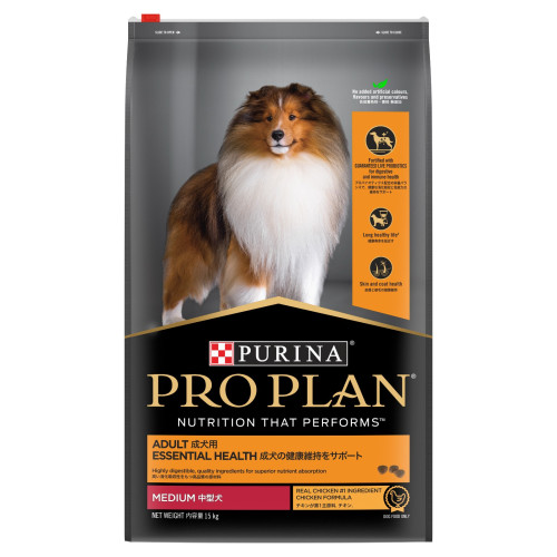 Purina Pro Plan DOG 狗糧 Adult Essential Health (Chicken) Medium 中型成犬配方 (雞肉) 15kg (12519174) (訂貨需時2-3天)