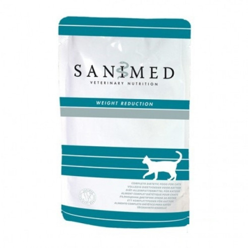 (EXP: 10月/2026) Sanimed 100g Curative Cat ((Weight Reduction)) Feline wet 減重配方 貓用濕糧 100克X12包 (CPWR100G) (訂貨需時5-7天)