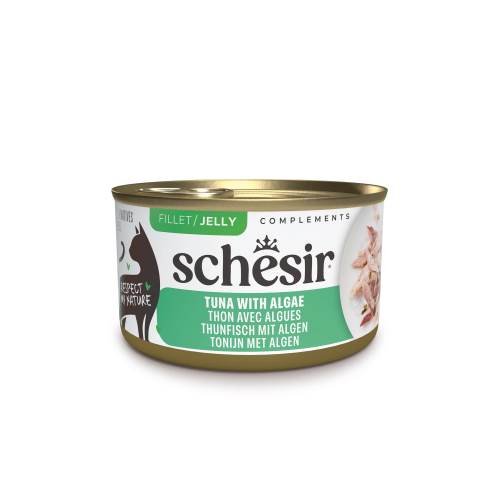 Schesir 70g Tuna with Algae (Seaweed) 天然吞拿魚海藻飯啫喱貓罐頭 (副食罐) 70克 (SCH121936) 
