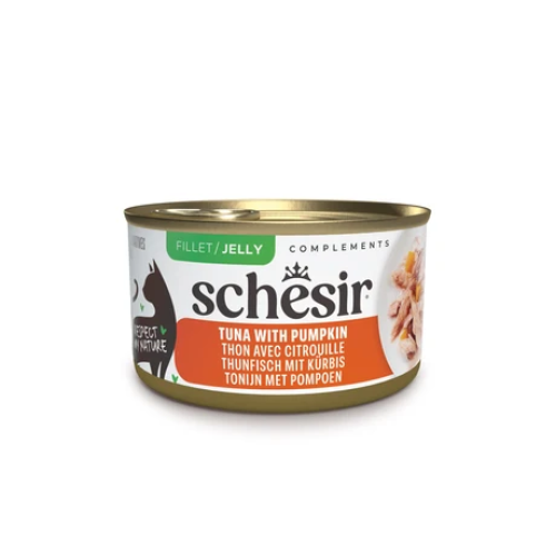Schesir 70g Tuna with Pumpkin 天然吞拿魚南瓜飯啫喱貓罐頭 (副食罐) 70克 (SCH12235) 