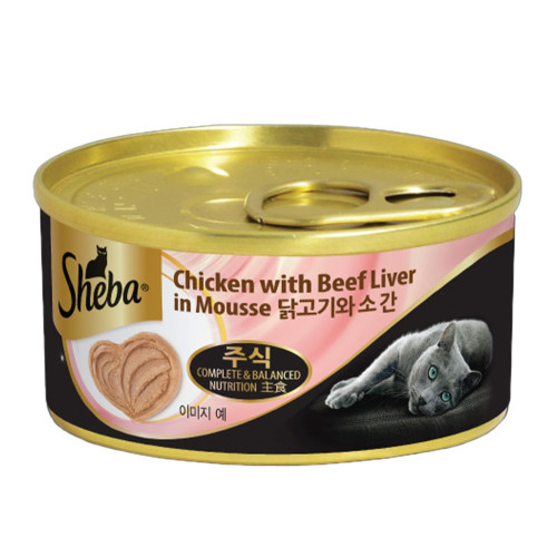 SHEBA CAN (873) Chicken with Beef Liver in Mousse 70g 鮮肉慕斯主食罐 雞肉慕斯佐牛肝