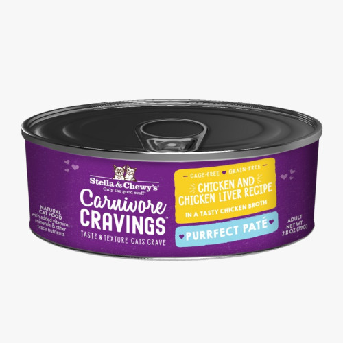 Stella & Chewy's CAT Carnivore Cravings Purrfect Pate Adult Chicken & Chicken Liver 2.8oz 無穀物主食罐 滋味骨湯肉醬 成貓 雞肉+雞肝 (PPC-CCL-2.8) (正價$20.5)