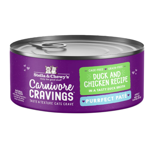 Stella & Chewy's CAT Carnivore Cravings Purrfect Pate Adult Duck & Chicken 2.8oz 無穀物主食罐 滋味骨湯肉醬 成貓 鴨肉+雞肉 (PPC-DC-2.8) (正價$20.5)
