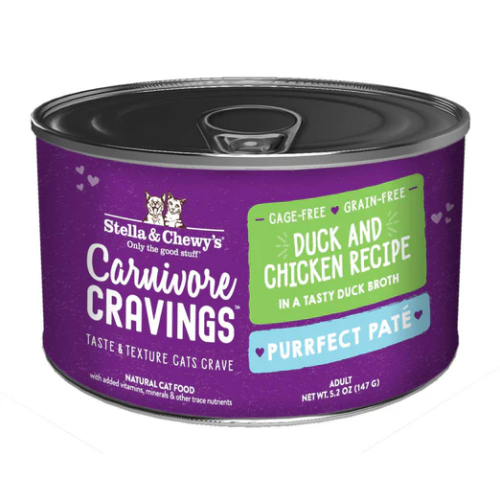 [斷貨中, 未有返貨日子, 可預訂等貨到]  Stella & Chewy's CAT 無穀物主食罐 Carnivore Cravings Purrfect Pate 滋味骨湯肉醬 Adult Duck & Chicken 成貓 鴨肉+雞肉 5.2oz (PPC-DC-5.2) (正價$26.5)