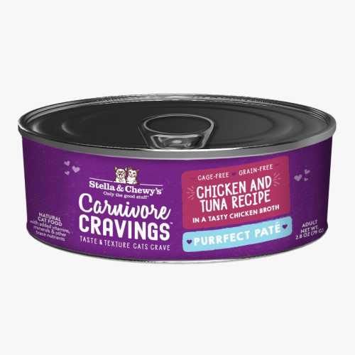 Stella & Chewy's CAT Carnivore Cravings Purrfect Pate Adult Chicken & Tuna 2.8oz 無穀物主食罐 滋味骨湯肉醬 成貓 雞肉+吞拿魚 (PPC-CT-2.8) (正價$20.5)
