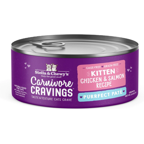 Stella & Chewy's CAT Carnivore Cravings Purrfect Pate Kitten Chicken & Salmon 2.8oz 無穀物主食罐 滋味骨湯肉醬 幼貓 雞肉+三文魚 (PPC-KIT-2.8) (正價$20.5) (EXP: 2月/2028)