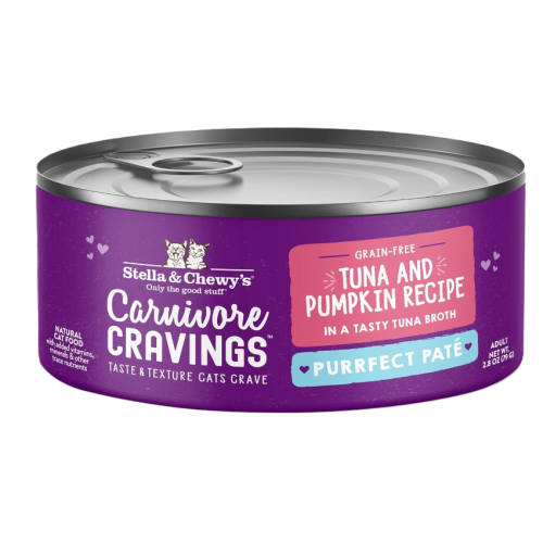Stella & Chewy's CAT Carnivore Cravings Purrfect Pate  Adult Tuna & Pumpkin 2.8oz 無穀物主食罐 滋味骨湯肉醬 成貓 吞拿魚+南瓜 (PPC-TP-2.8) (正價$20.5)