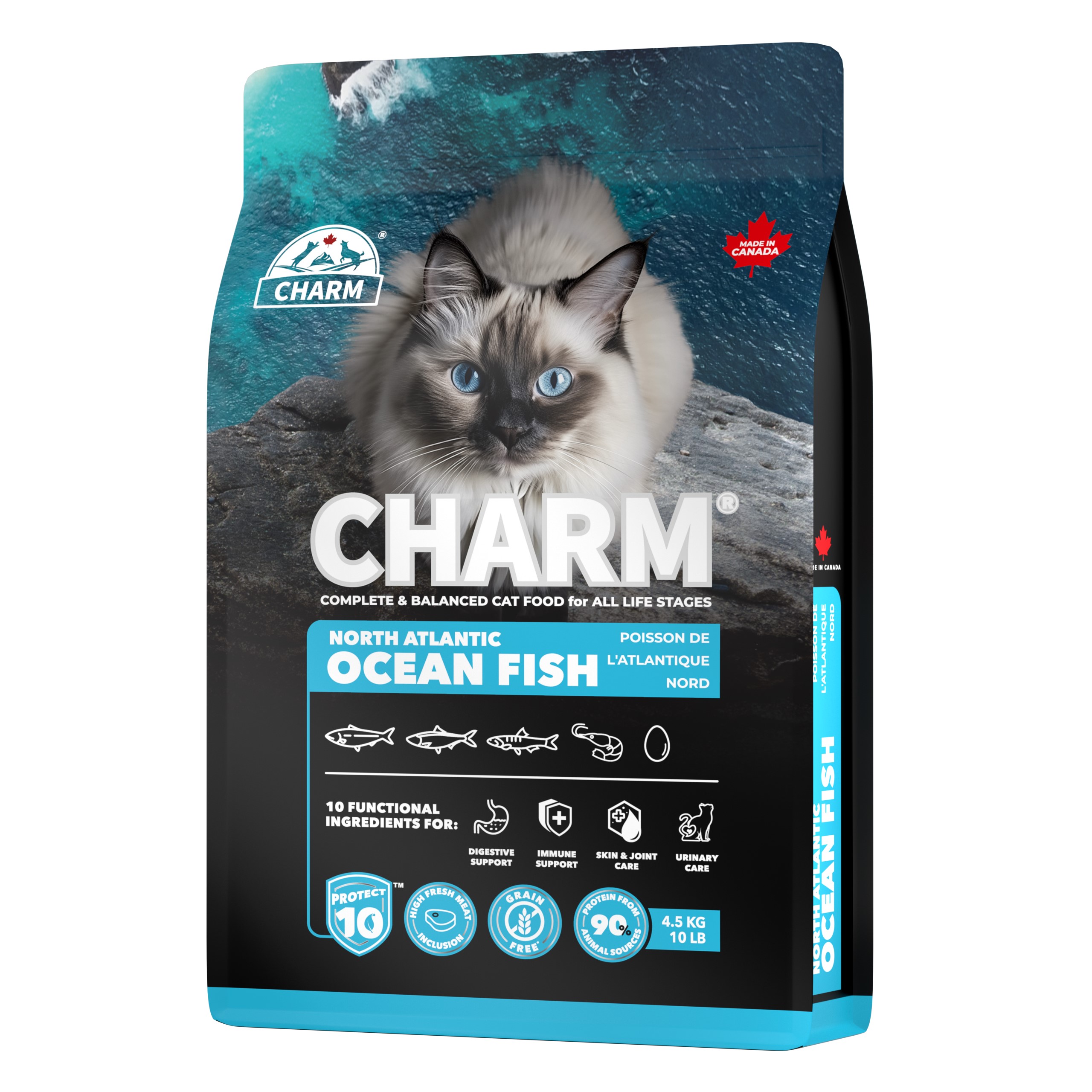 Charm 4.5kg North Atlantic ((Ocean Fish)) 野性魅力 加拿大無穀物貓糧 海洋魚 4.5公斤