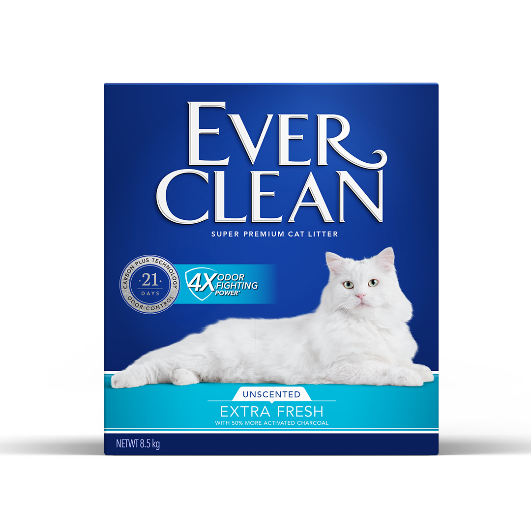 (新配方) Ever Clean 8.5kg ((Extra Fresh)) 4X Unscented 藍鑽礦物貓砂 藍標4X除臭皇 (無香 ...